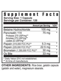Ultimate Enzymes Supplement Facts Label 21211 Youngevity